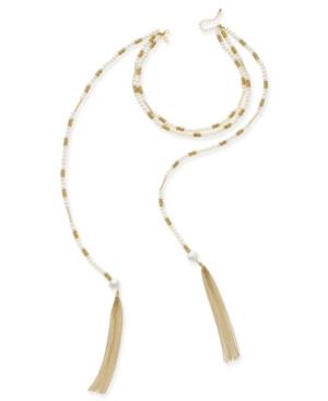 Catherine Stein For Inc International Concepts Gold-tone Imitation Pearl Tassel Choker, Only At Macy's