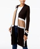 Inc International Concepts Colorblocked Duster Cardigan, Created For Macy's