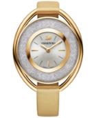 Swarovski Women's Gold-tone Crystalline Fabric Strap Watch 43mm