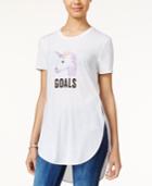 Freeze Juniors' Unicorn Goals High-low Graphic Tunic