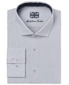 Michelsons Of London Men's Slim-fit White Allover Dobby Dress Shirt