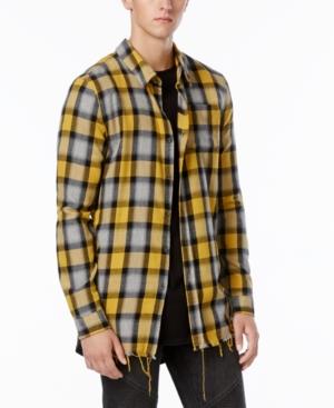 Jaywalker Men's Raw Edge Zip-back Plaid Flannel Shirt, Only At Macy's
