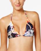 Rachel Rachel Roy Floral-print Triangle Halter Bikini Top, Only At Macy's Women's Swimsuit