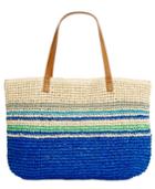 Style & Co Stripe Straw Beach Bag Tote, Only At Macy's