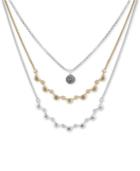 Lucky Brand Two-tone Crystal Triple-layer Necklace, 17 + 2 Extender