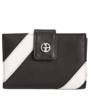 Giani Bernini Stripe Leather Wallet, Created For Macy's