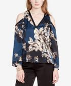 Rachel Rachel Roy Printed Cold-shoulder Kimono Mix Top, Created For Macy's