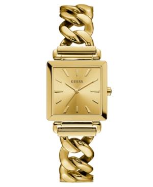 Guess Women's Gold-tone Stainless Steel Chain Bracelet Watch 28x28mm