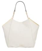 Calvin Klein Pebble Leather Shopper With Metal Trim