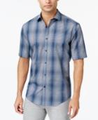 Alfani Men's Variant Grid-pattern Shirt, Created For Macy's