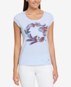 Tommy Hilfiger Cotton Floral-print T-shirt, Created For Macy's