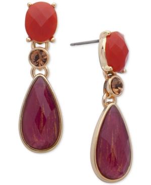 Anne Klein Three-stone Drop Earrings