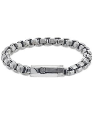 Esquire Men's Jewelry Box-link Bracelet In Stainless Steel, First At Macy's