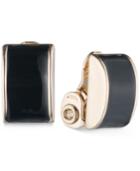 Anne Klein Gold-tone Enamel Clip-on Earrings
