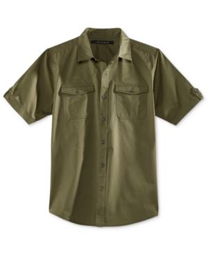 Sean John Men's Solid Button-front Shirt