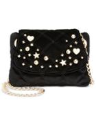 Betsey Johnson Quilted Small Crossbody With Chain Strap