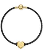 Chow Tai Fook Woven Heart Braided Bracelet In 24k Gold