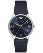 Emporio Armani Men's Kappa Blue Leather Strap Watch 32mm Ar11012