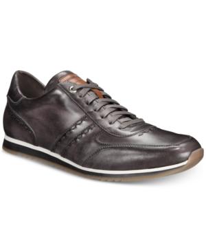 Massimo Emporio Men's Retro Runner Leather Sneakers, Created For Macy's Men's Shoes
