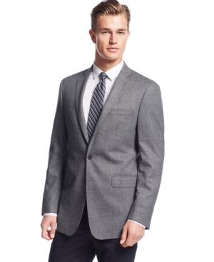 Calvin Klein Light Grey Diamond Slim-fit Sport Coat