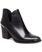 Steve Madden Women's Posey Cutout Pointed-toe Block-heel Booties Women's Shoes