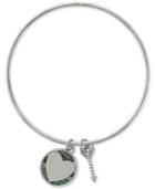Bcbgeneration Silver-tone Dual Charm Heart Bangle Bracelet