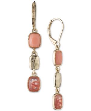 Nine West Multi-stone Triple Drop Earrings