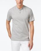 Tasso Elba Men's Striped Henley, Created For Macy's