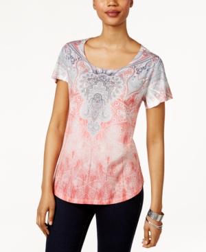 Style & Co Sublimated-print T-shirt