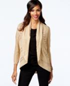 Alfani Petite Lurex Open-front Cardigan Sweater, Only At Macy's