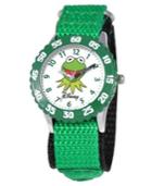 Disney Watch, Kid's Muppets Kermit Time Teacher Green Velcro Strap 31mm W000159
