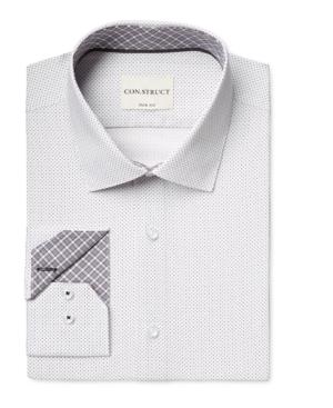 Con. Struct Men's Slim-fit Dot-pattern Dress Shirt