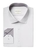 Con. Struct Men's Slim-fit Dot-pattern Dress Shirt