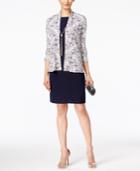 Jessica Howard Printed Sequined Jacket And Sheath Dress