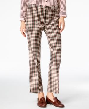 Weekend Maxmara Wool-blend Plaid Trousers