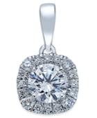Certified X3 Diamond Halo Pendant Necklace (1 Ct. T.w.) In 18k White Gold, Only At Macy's