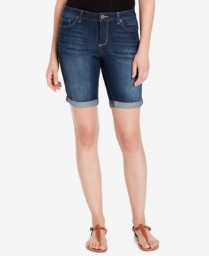 Vintage America Cotton Boho Cuffed Bermuda Shorts