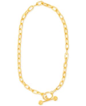 Steve Madden Gold-tone Open-link Chain 16 Toggle Necklace