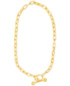 Steve Madden Gold-tone Open-link Chain 16 Toggle Necklace