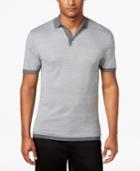 Alfani Men's Textured Striped Polo, Created For Macy's
