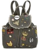 Steve Madden Wilson Medium Canvas Backpack With Patches & Pins