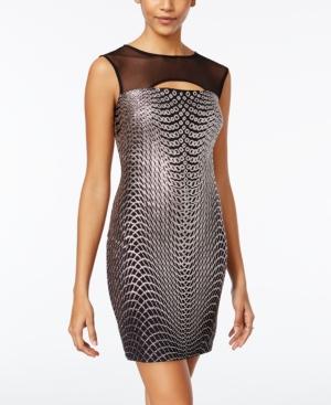 Jump Juniors' Glitter Illusion Bodycon Dress