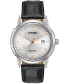 Citizen Men's Eco-drive Black Leather Strap Watch 40mm Aw1236-03a