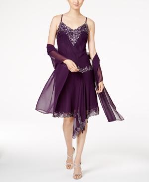 J Kara Embellished Dress And Scarf
