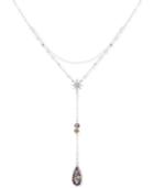 Lonna & Lilly Silver-tone Multi-stone Lariat Necklace