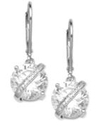 Giani Bernini Cubic Zirconia Wrapped Drop Earrings In Sterling Silver, Created For Macy's