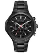 Bulova Men's Chronograph Sport Black Stainless Steel Bracelet Watch 45.5mm