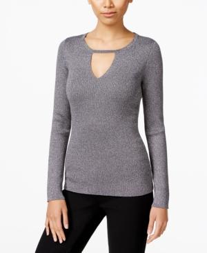 Inc International Concepts Metallic Keyhole Sweater, Only At Macy's