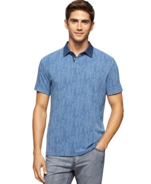Calvin Klein Jeans Indigo Herringbone Polo