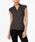 Vince Camuto Printed Wrap Top